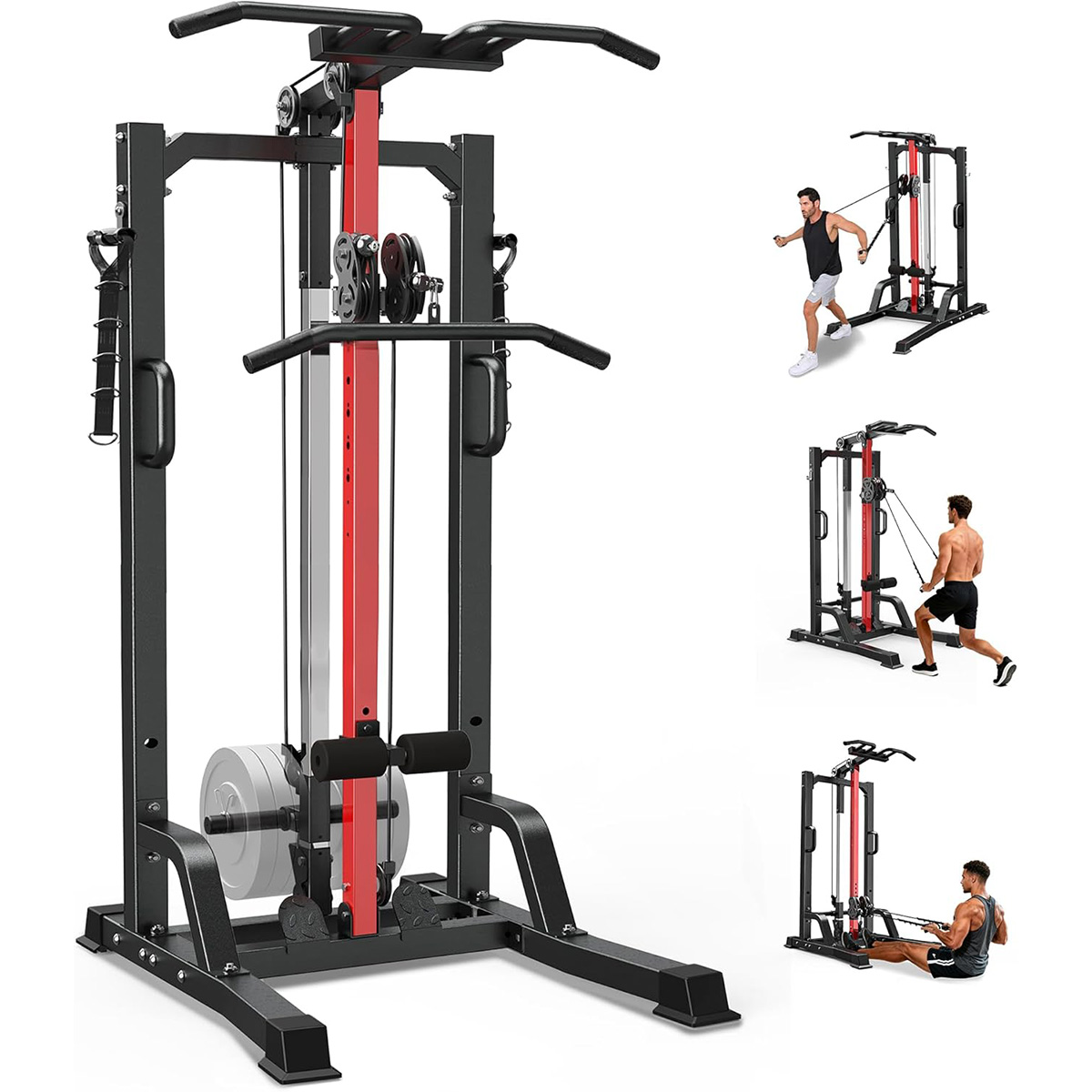 Home Gym Workout Equipment - Pooboo Home Gym Machine - High/Low