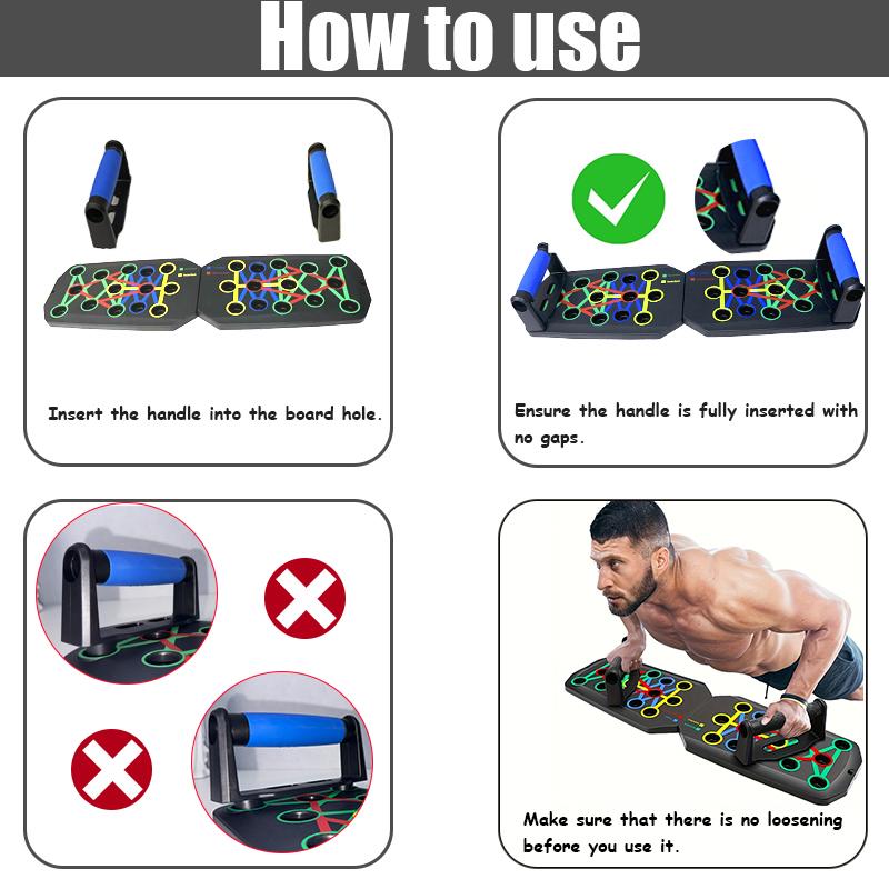 Upgraded Push Up Board 28 Hole - Home Gym Upper Body Workout recension och pris