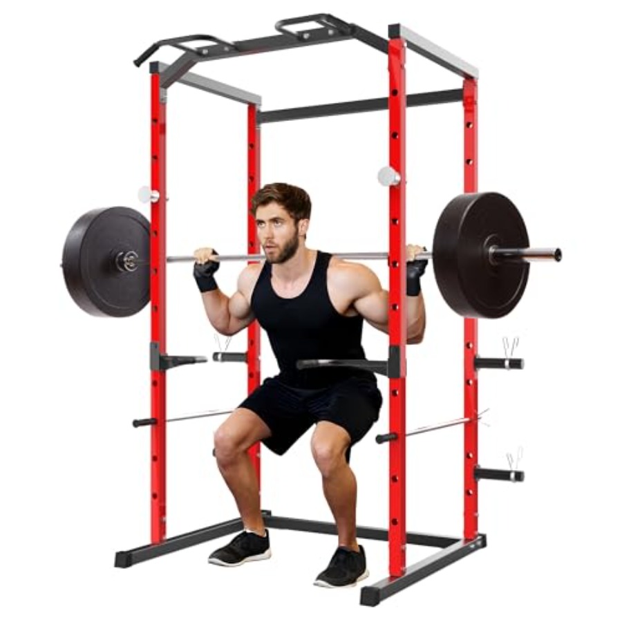 Heavy-Duty Power Cage with Pul - Home Gym Pull Up Bar recension och pris
