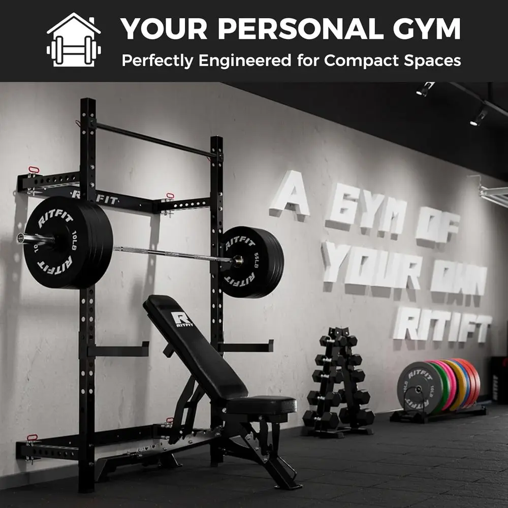 Compact Wall-Mounted Squat Rac - Home Gym Designs recension och pris