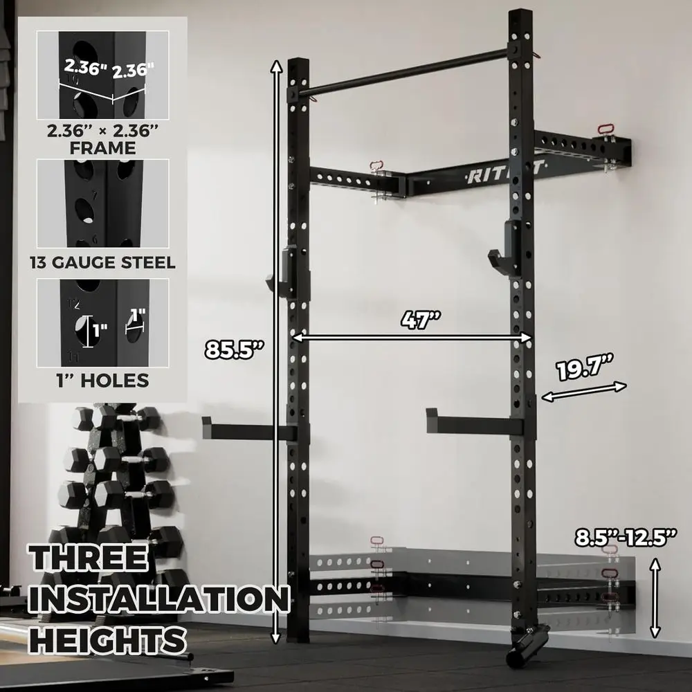 Compact Wall-Mounted Squat Rac - Home Gym Designs recension och pris