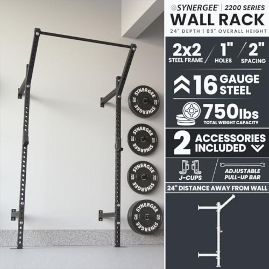 Wall Mounted Squat Rack for ho - Home Gym Pull Up Bar recension och pris