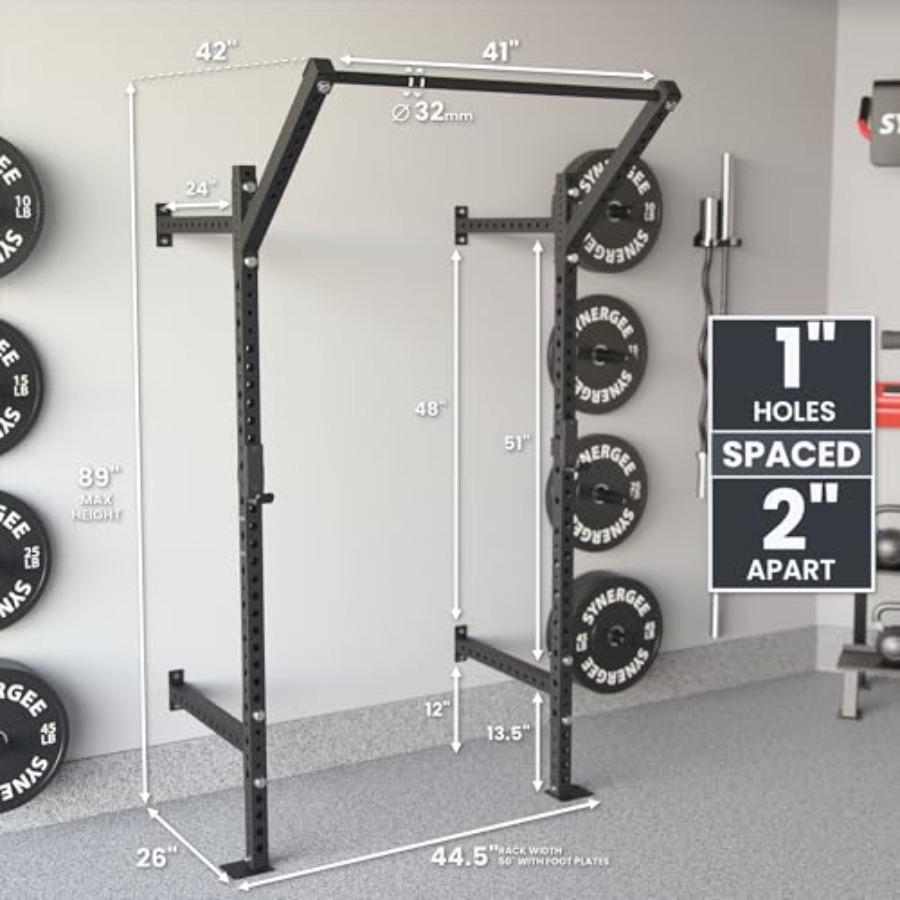 Wall Mounted Squat Rack for ho - Home Gym Pull Up Bar recension och pris