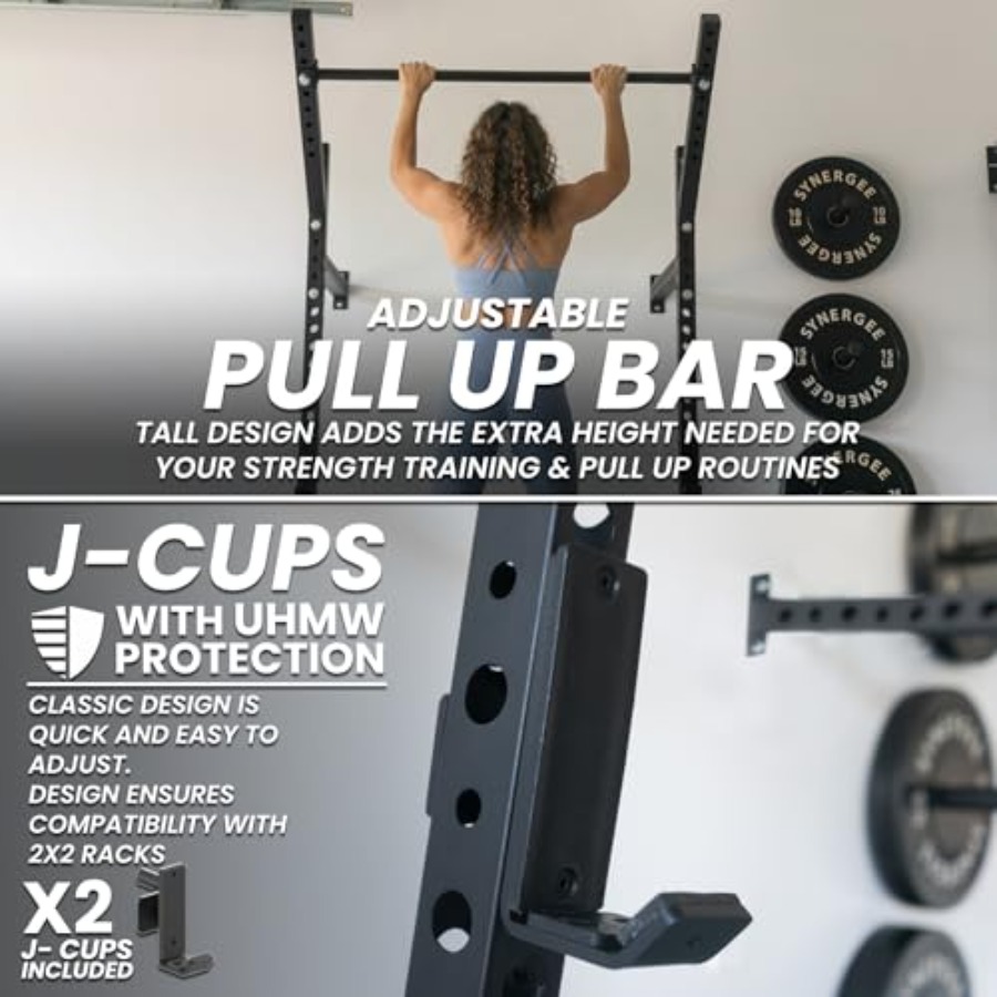 Wall Mounted Squat Rack for ho - Home Gym Pull Up Bar recension och pris