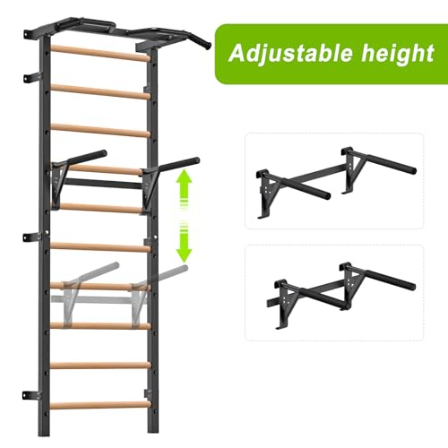Wall Mounted Gymnastic Stall B - Home Gym Pull Up Bar recension och pris