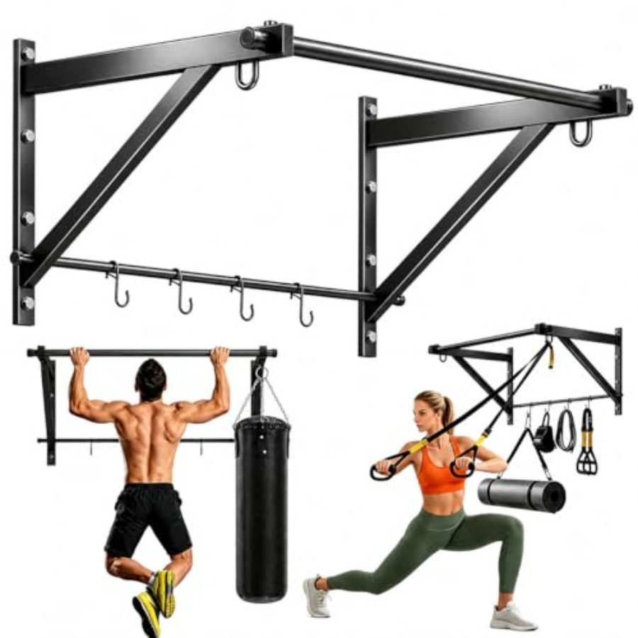 Heavy Duty Wall Mounted Chin U - Home Gym Upper Body Workout recension och pris