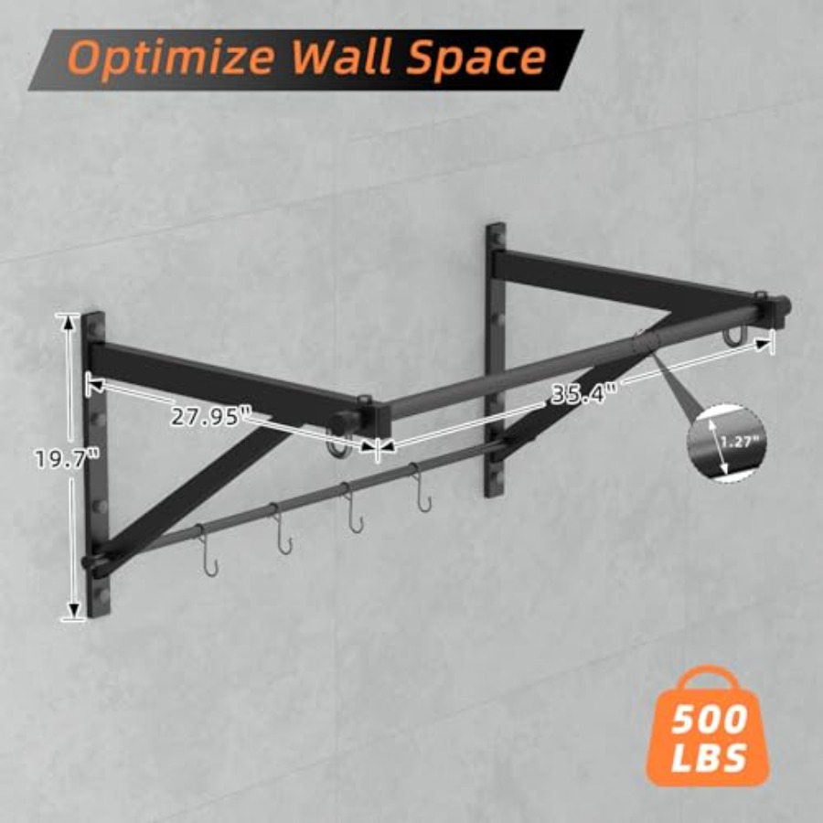 Heavy Duty Wall Mounted Chin U - Home Gym Upper Body Workout recension och pris