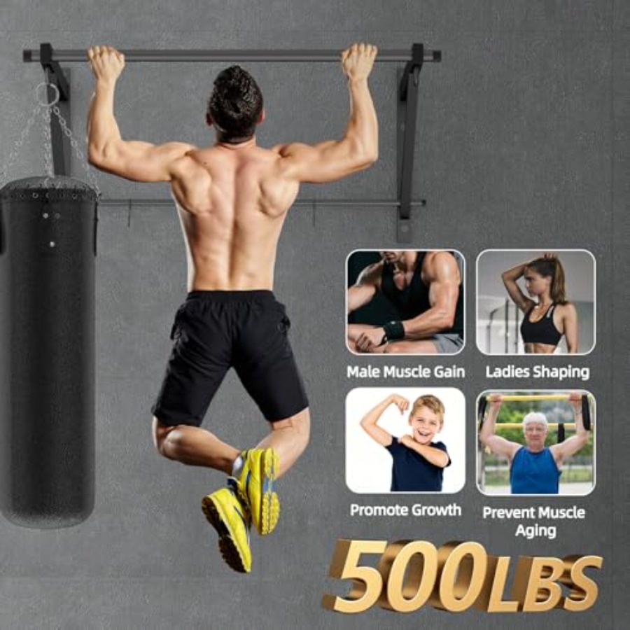 Heavy Duty Wall Mounted Chin U - Home Gym Upper Body Workout recension och pris