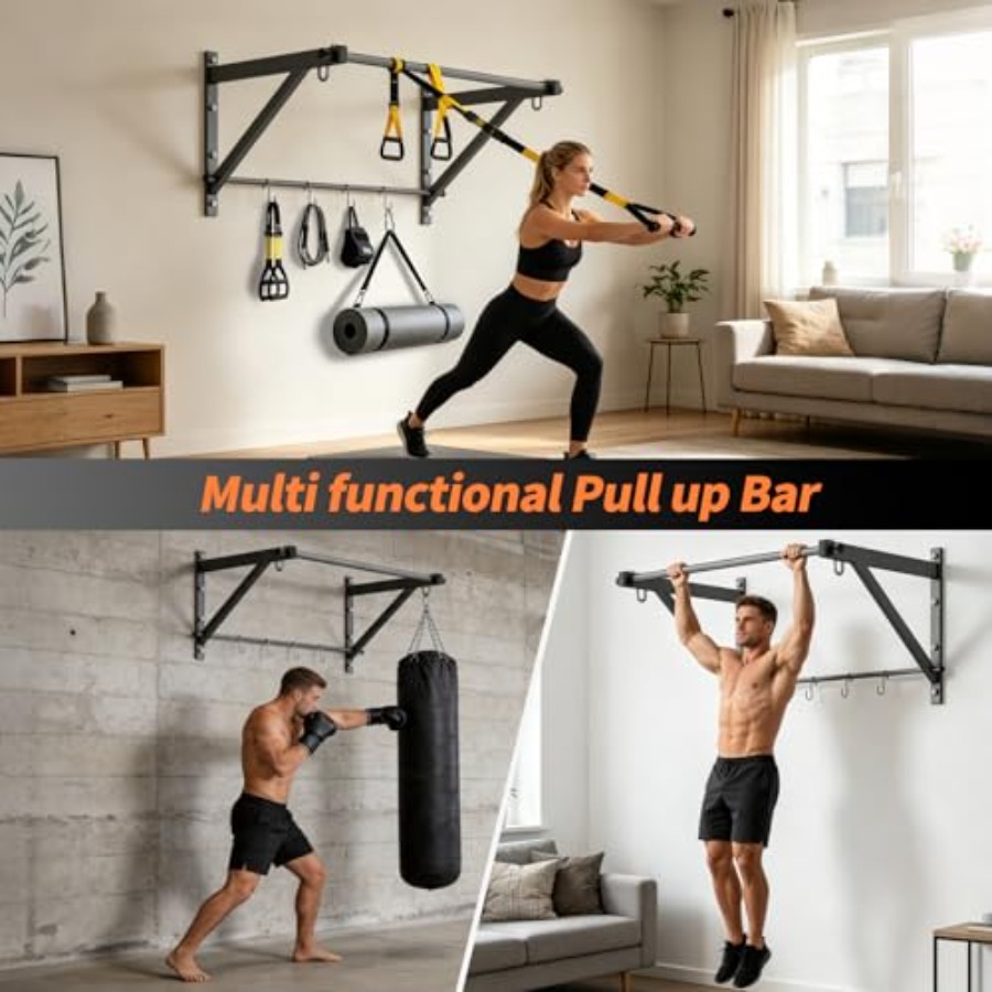 Heavy Duty Wall Mounted Chin U - Home Gym Upper Body Workout recension och pris
