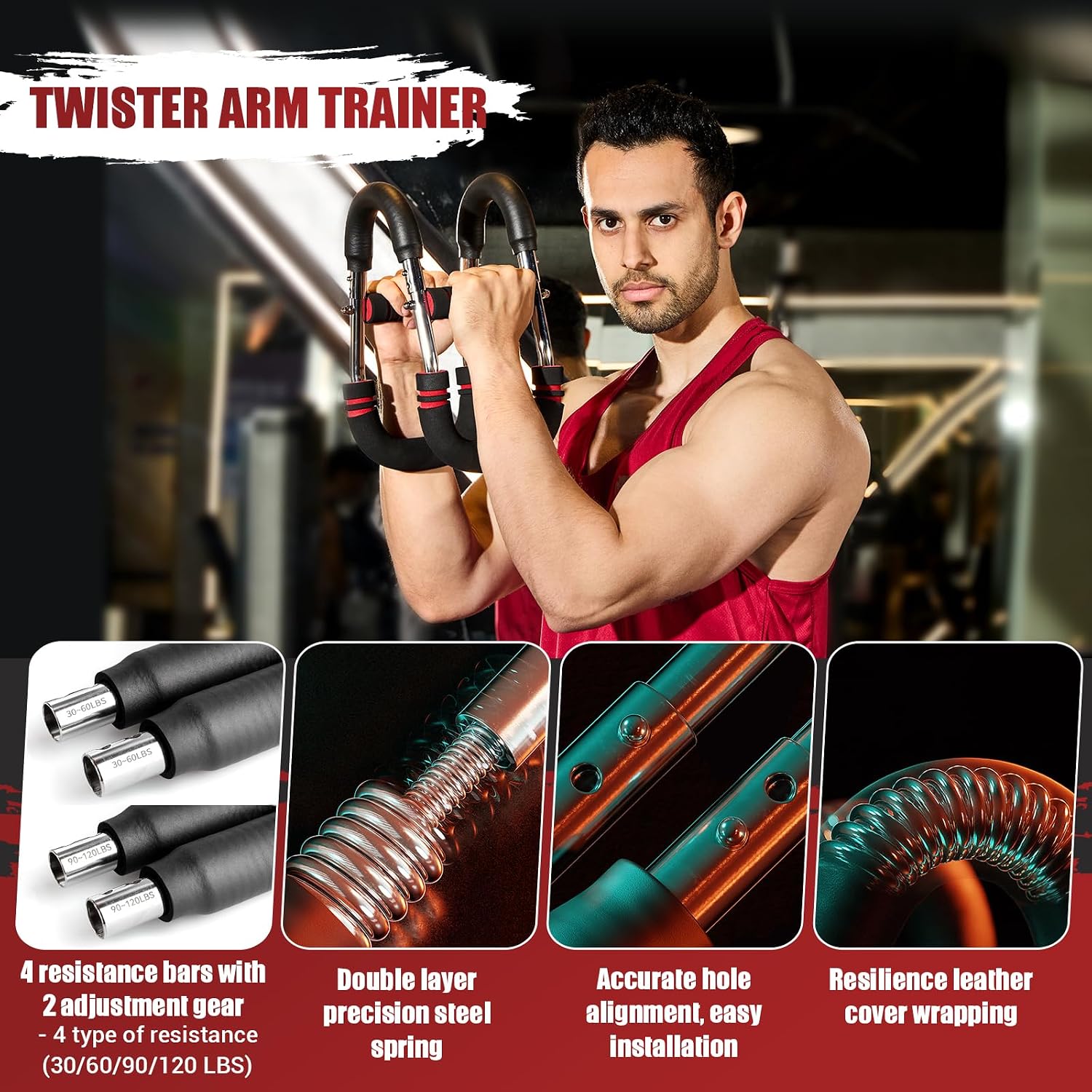 80cm U Shape Power Twister Arm - Home Gym Upper Body Workout recension och pris