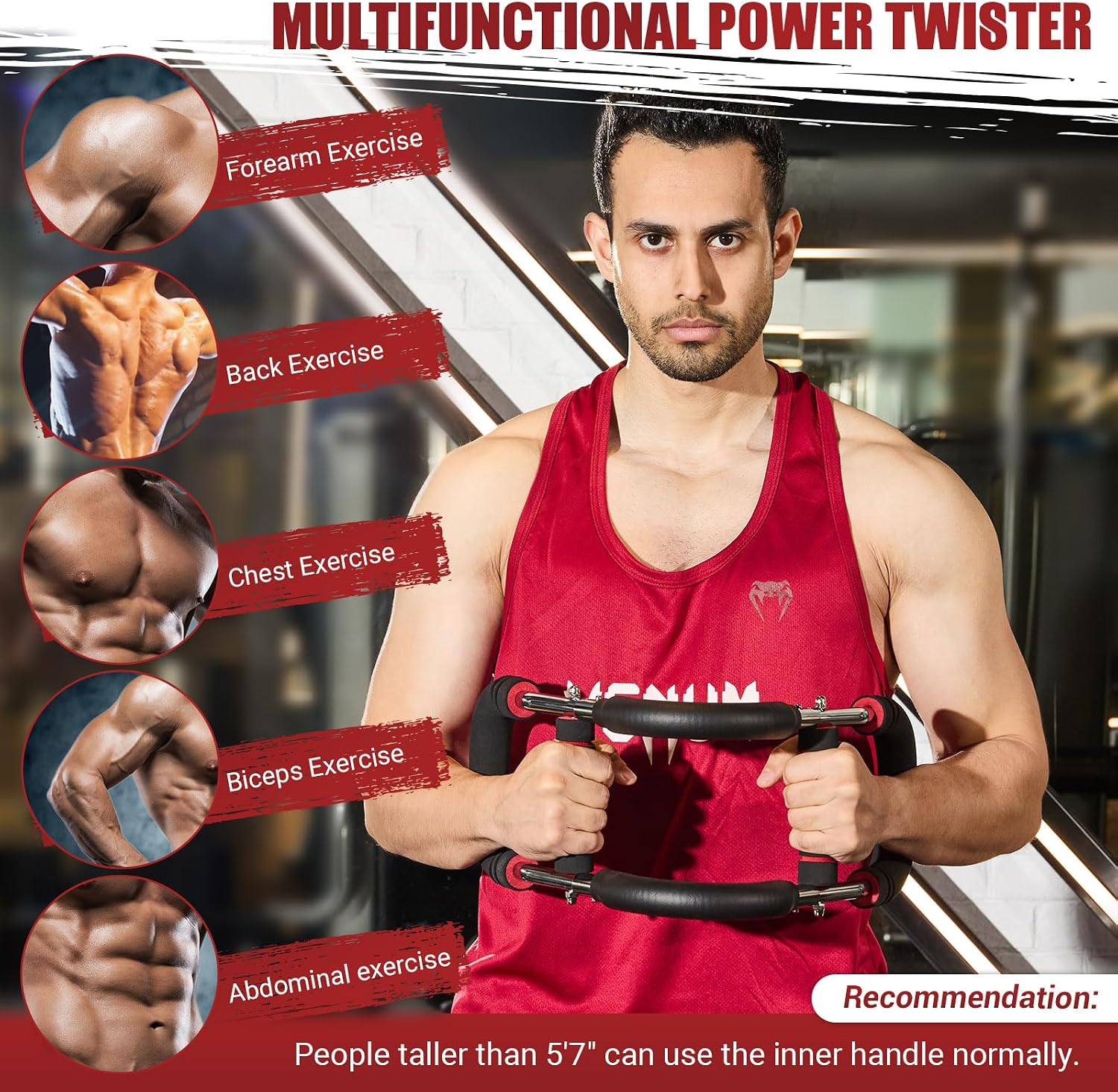 80cm U Shape Power Twister Arm - Home Gym Upper Body Workout recension och pris