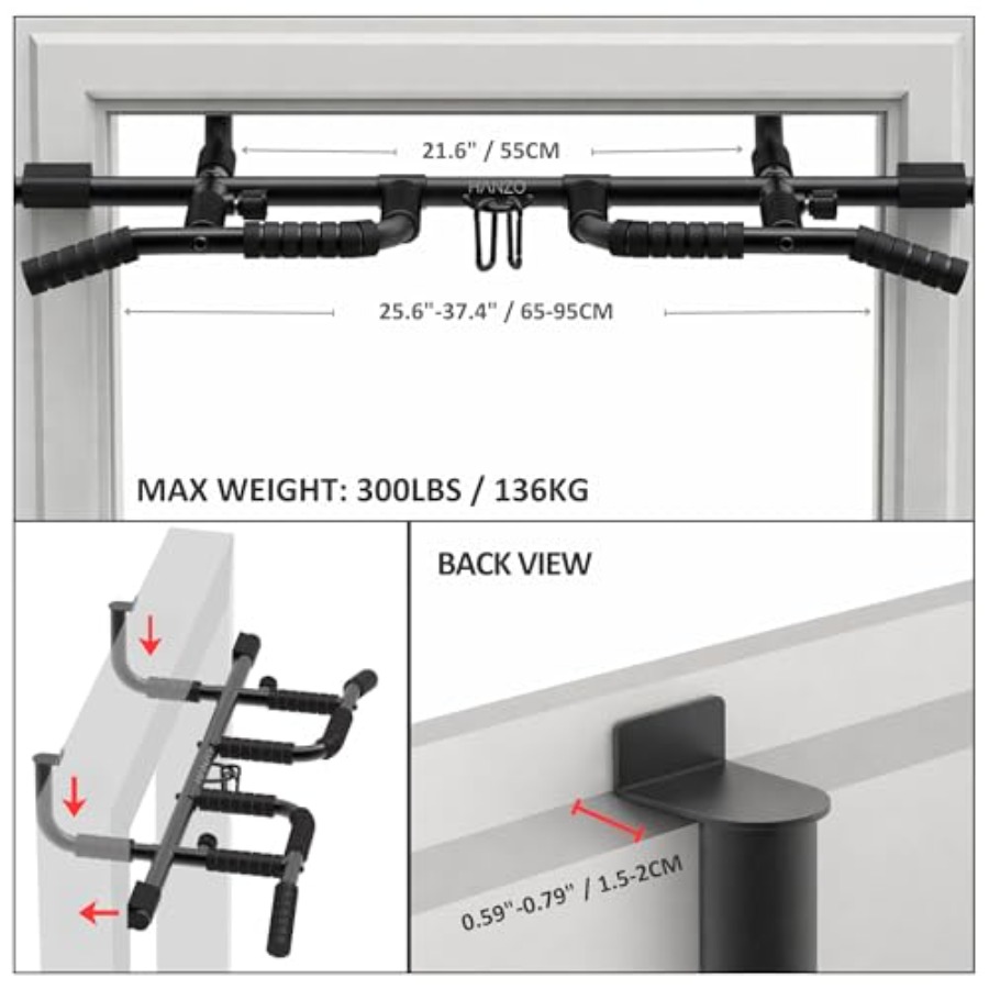 Doorway Pull Up Bar Set with S - Home Gym Pull Up Bar recension och pris