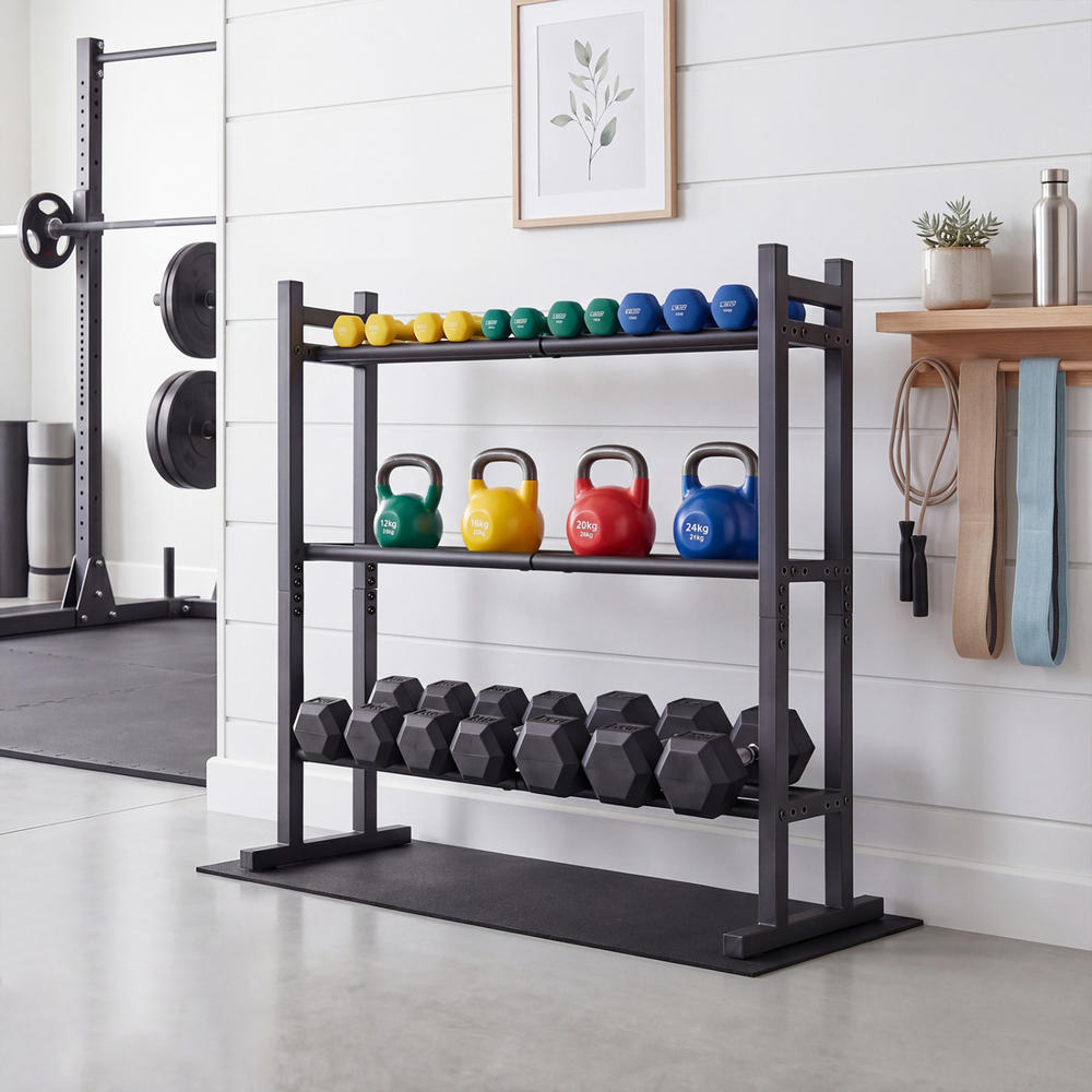 Heavy Duty 3-Tier Dumbbell Rac - Home Gym Training recension och pris