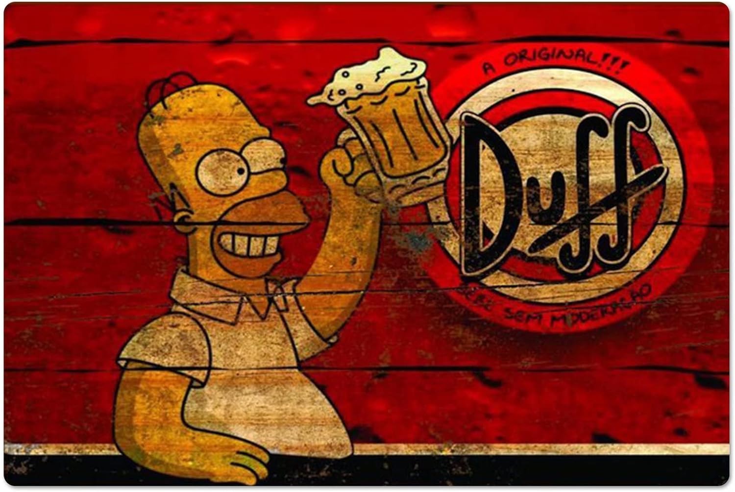 Retro Metal Poster Homer Duff  - Home Gym Designs recension och pris
