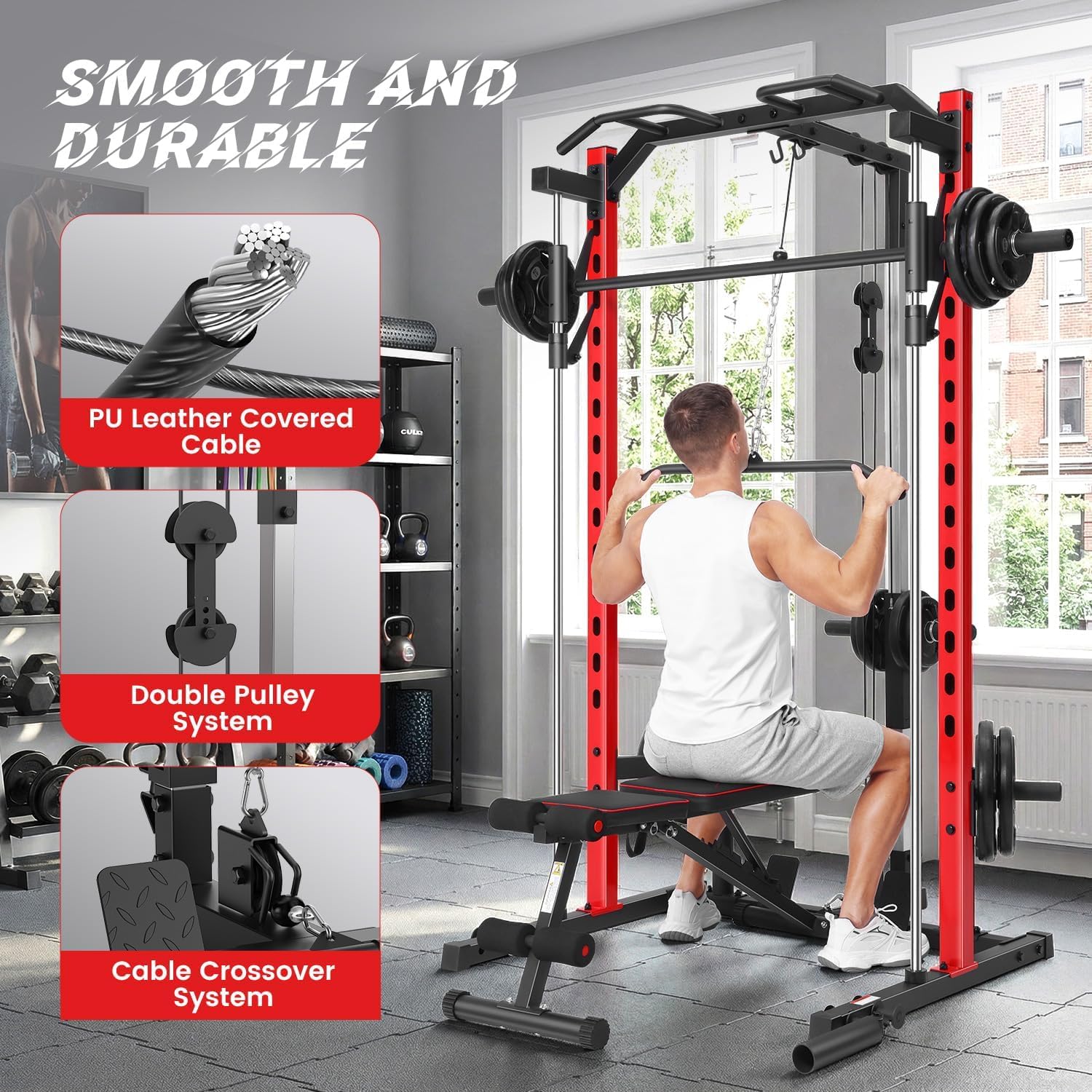 All-in-One Smith Machine Power - Home Gym One Machine recension och pris