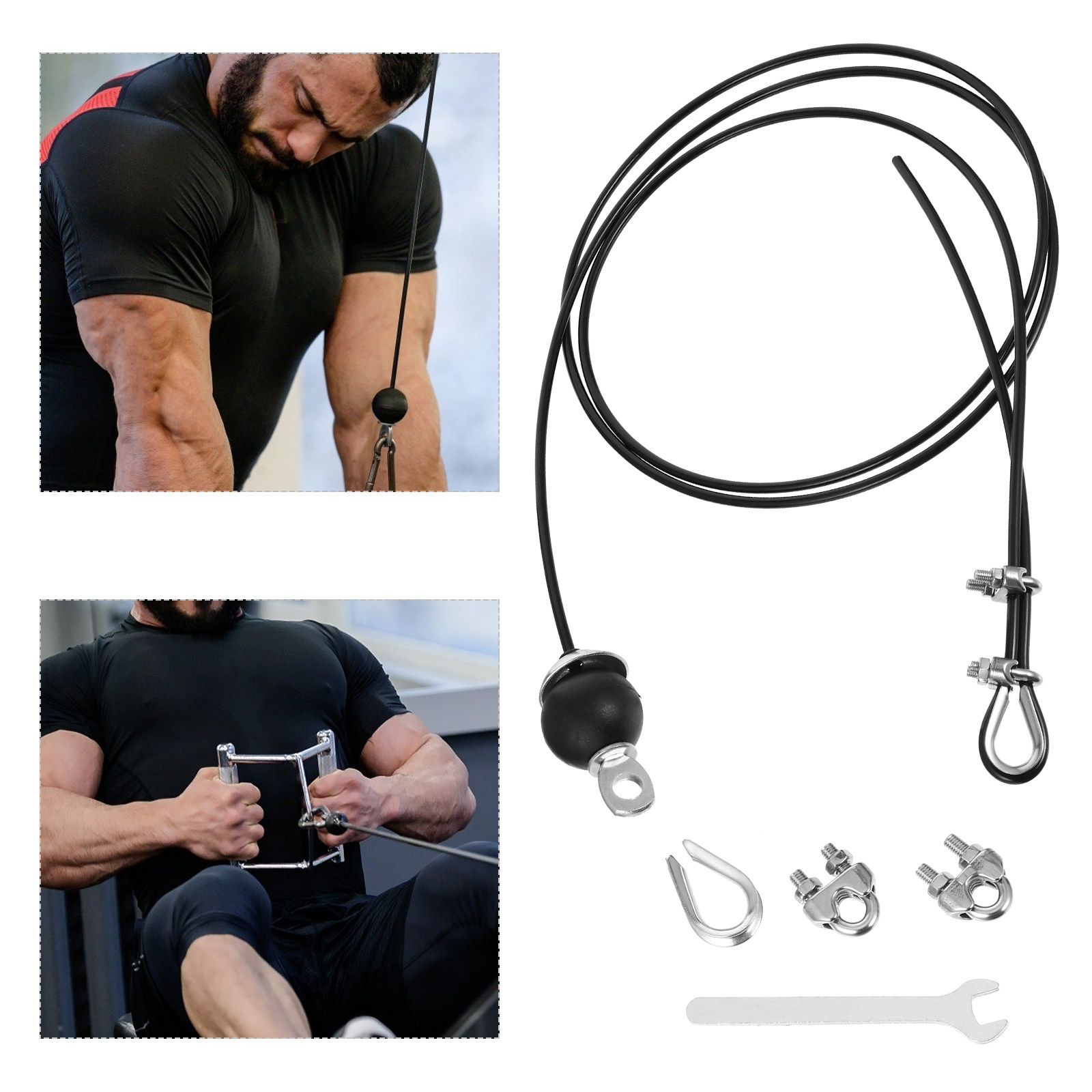 1Set DIY Gym Wire Rope Adjusta - Home Gym Equipment Diy recension och pris