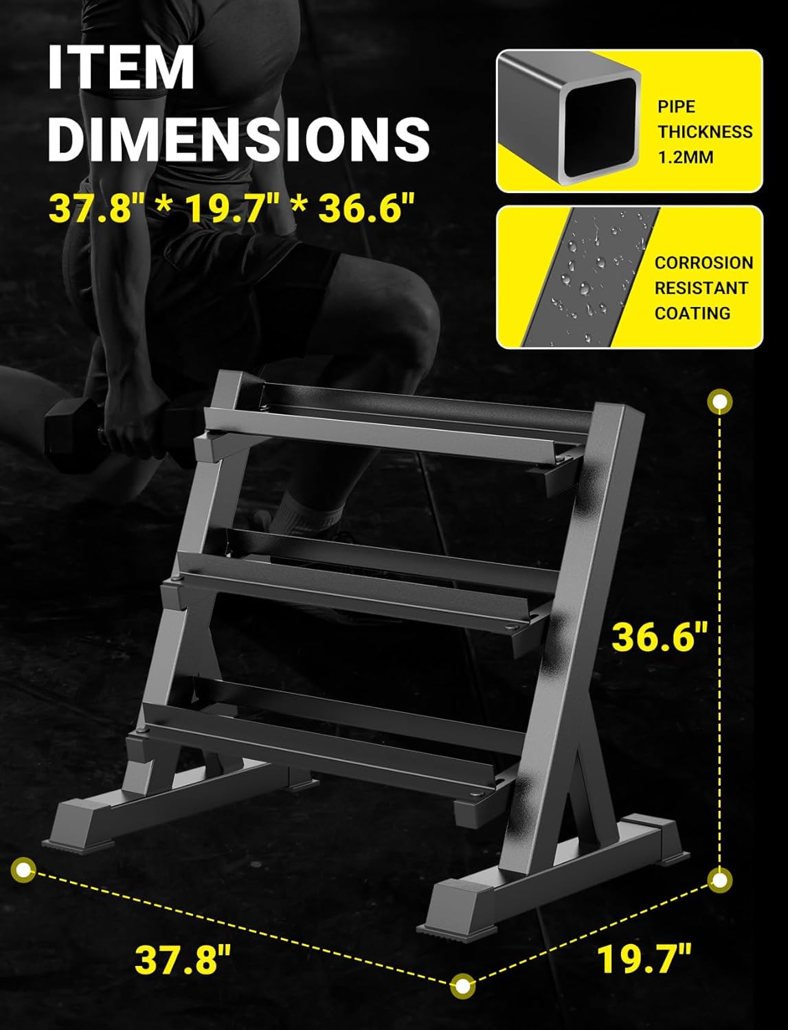 Home Gym Dumbbell Rack, 3 & 5  - Home Gym Training recension och pris